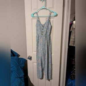 Women's Blue Paisley Jumpsuit